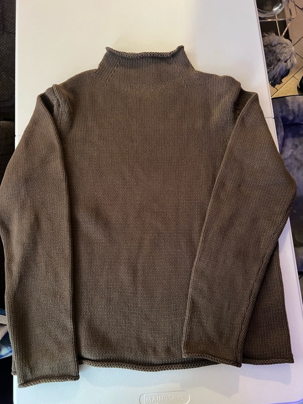 J. Crew Men's Olive Brown Turtleneck Sweater